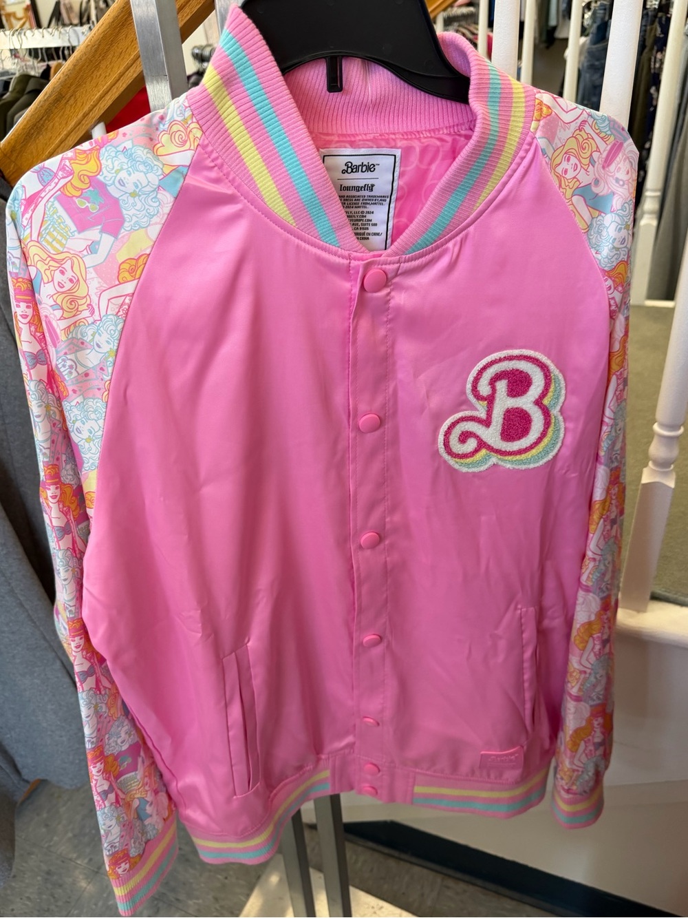 Loungefly Barbie 65th Anniversary Bomber Jacket Large